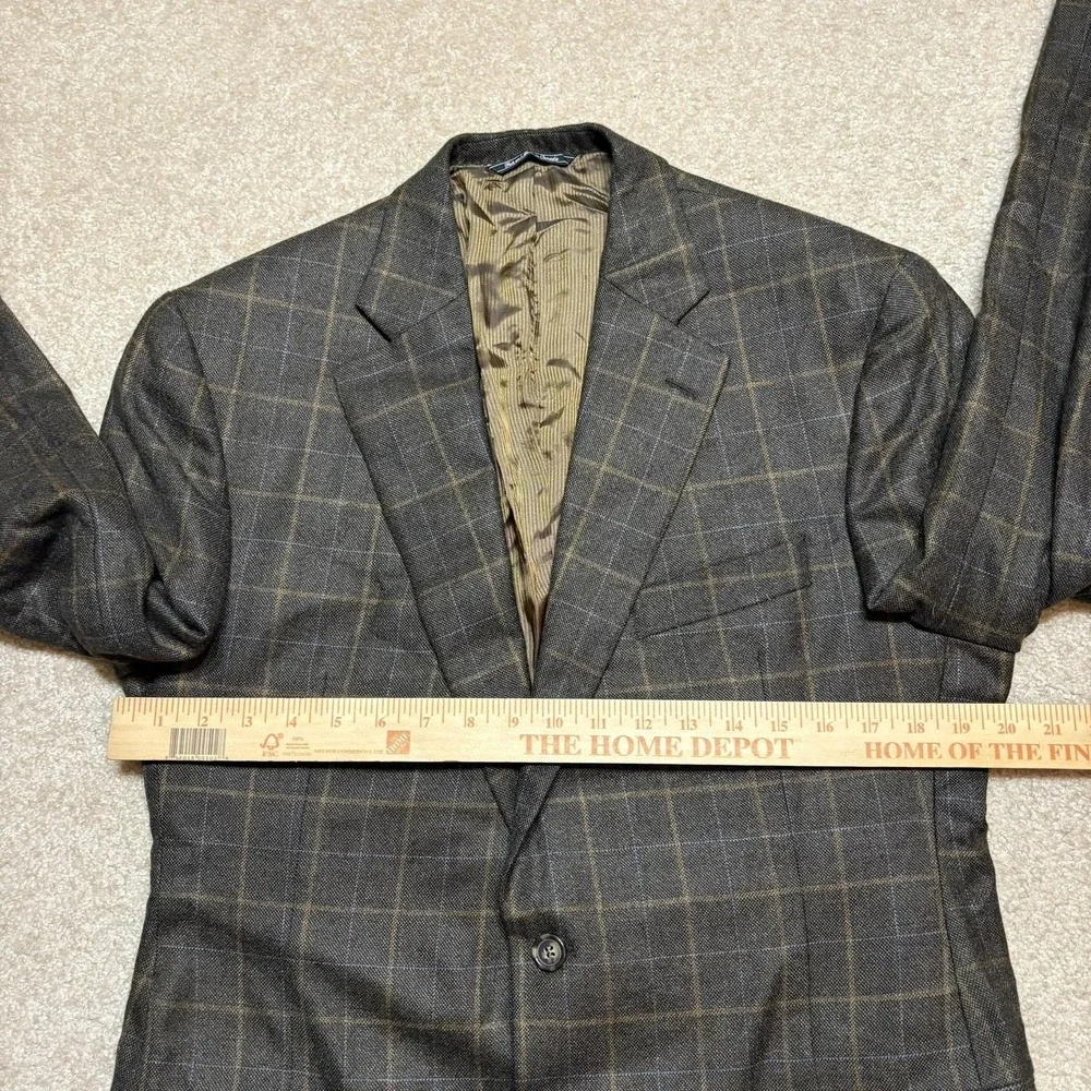 Loro Piana Cashmere Blazer Mens 42L Brown Plaid Sport Coat Mark Pasch Ltd.
